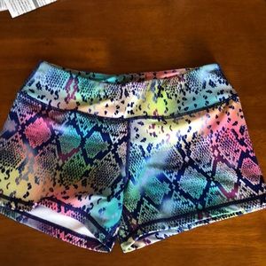 Pastel snake booty shorts